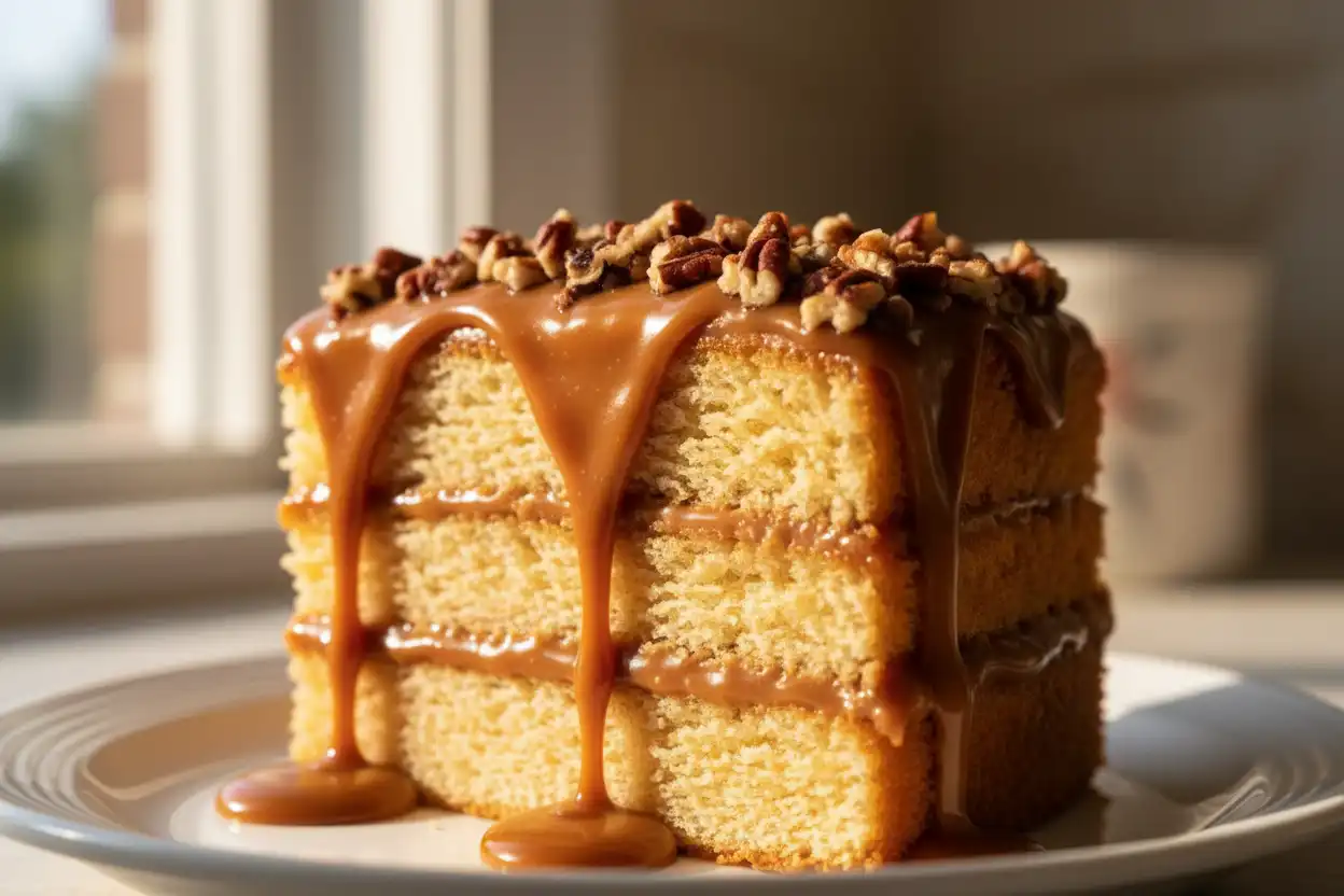 caramel cake recipe, homemade caramel cake, caramel cake from scratch, caramel glaze recipe, moist caramel cake,