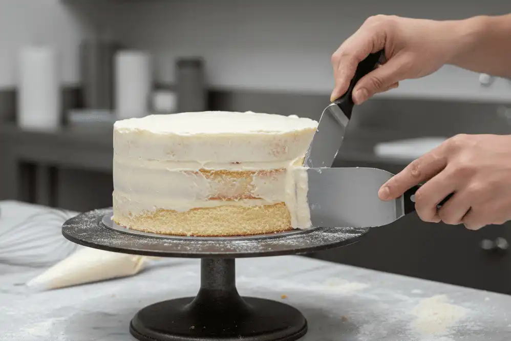cake-assembly-and-crumb-coating