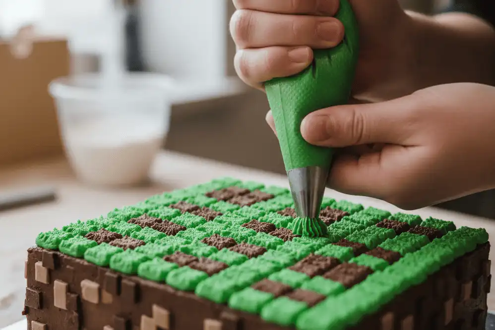 decorating-a-minecraft-cake-with-pixel-buttercream