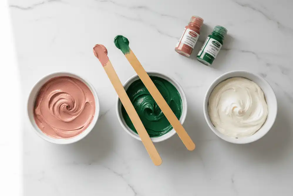 pink-green-and-white-buttercream-swatches