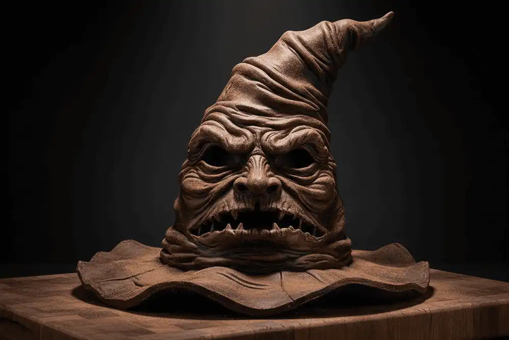 sculpted-sorting-hat-cake