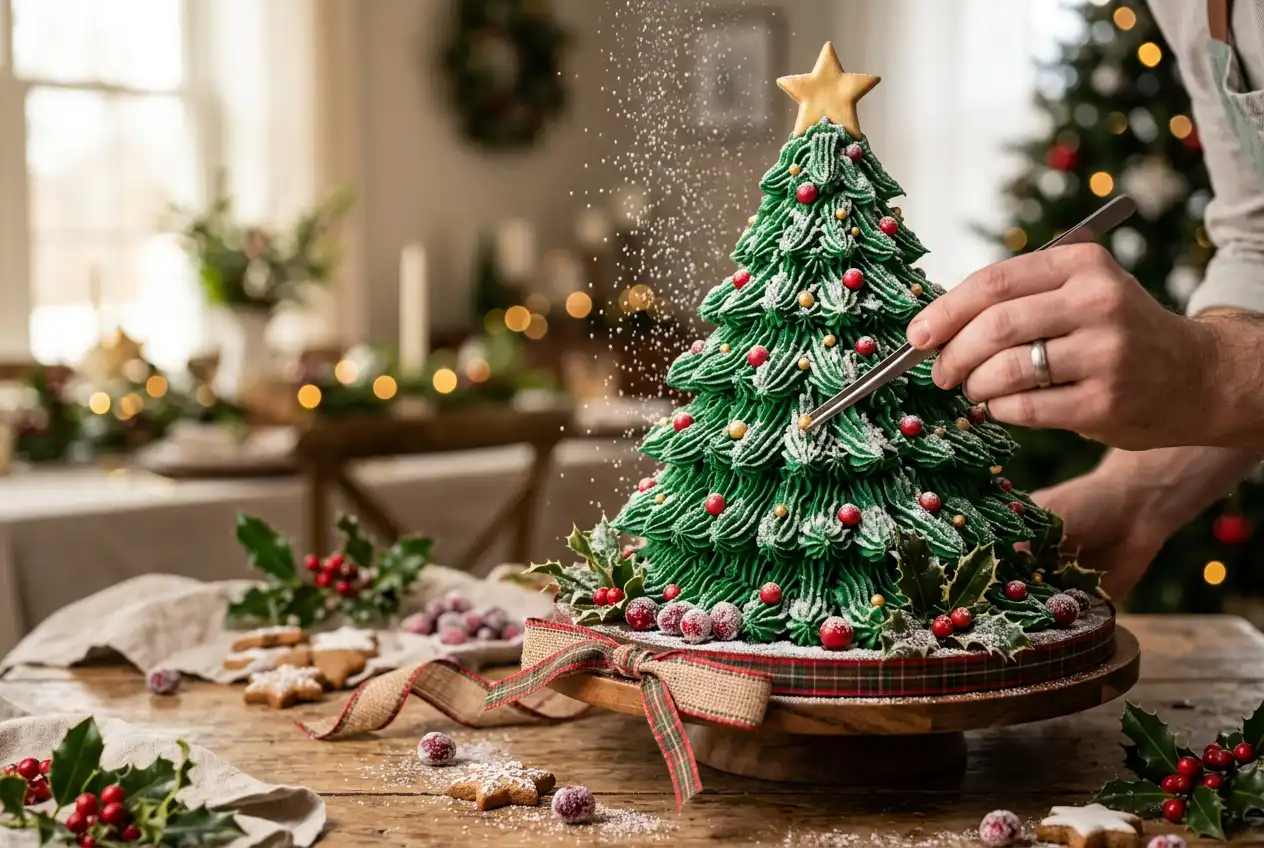 christmas-tree-cake-ornaments-and-sugar-snow