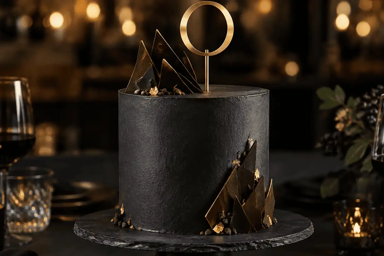 minimalist-masculine-birthday-cake-presentation